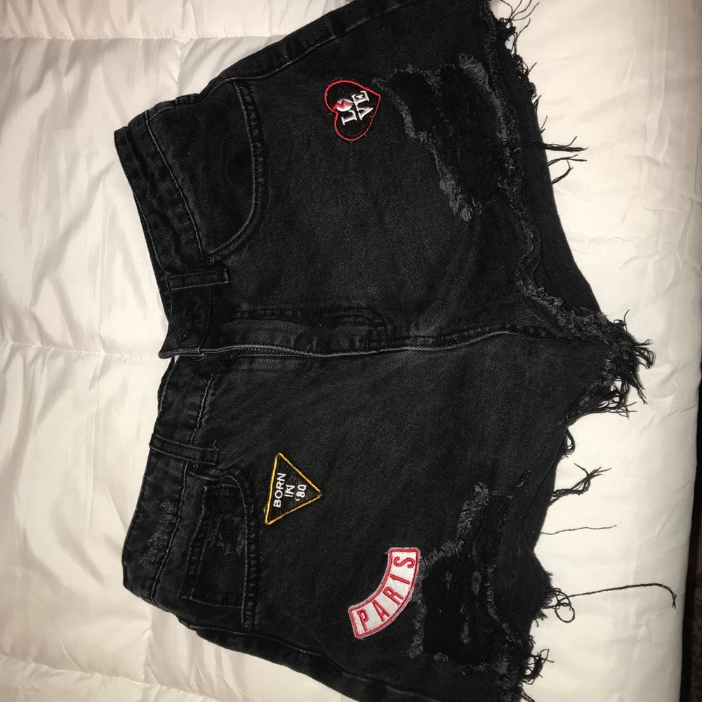 Black Ripped shorts